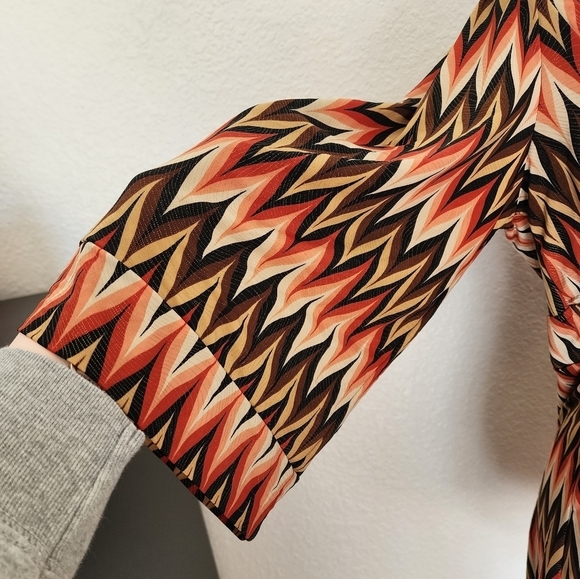 INC International Multi Metalic Gold Color Retro Top Square Neck Size L - Picture 4 of 7